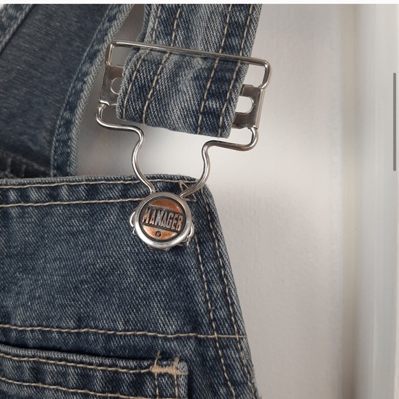 Vintage 90s Manager Denim Jean Overalls Size Small - Picture 5 of 13